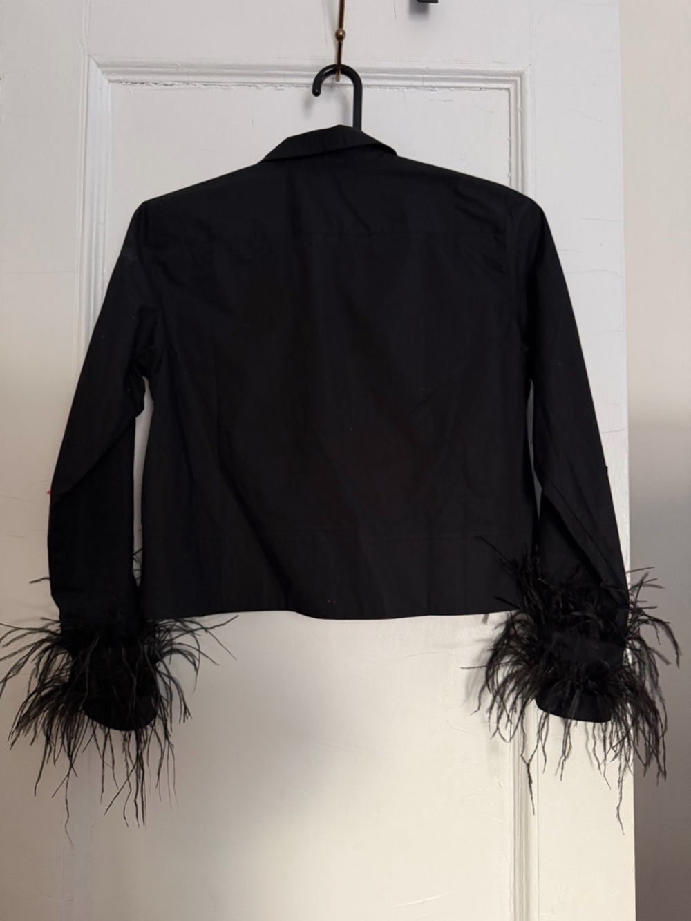 J. Crew Black Feather-Cuff Button Down Shirt - Picture 5 of 5